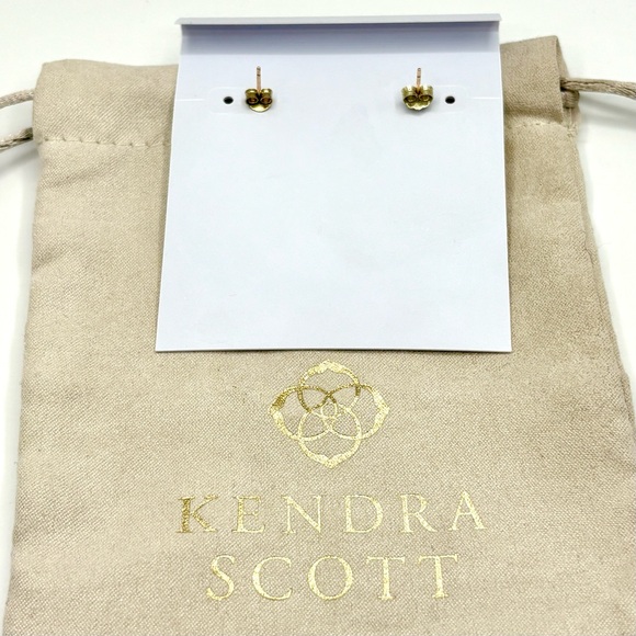 Kendra Scott Tessa Dichroic Glass Rose Gold Stud Earrings - Picture 4 of 8